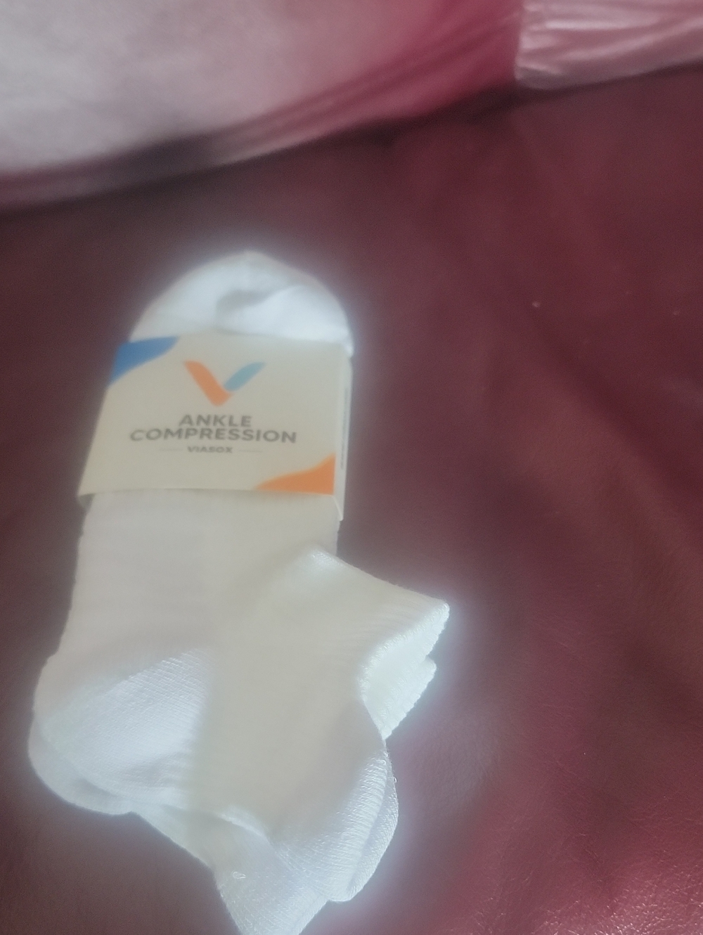 Viasox Ankle Compression Socks - White
